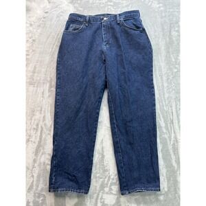 Wrangler Blues Relaxed Fit Antique Indigo Straight Leg Jeans Womens Sz 14x30